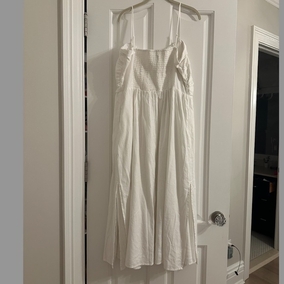 Gap "New Off-White" Linen-Blend Midi Dress NWT - Picture 4 of 8